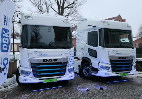 Dobosz Trans ma już sześć ciągników na prąd – odbiór nowych DAF-ów XD Electric