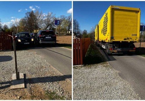 Dramat w maleńkim Serwinowie. TIR-y rozjeżdżają gminną drogę po zamknięciu mostu na dk34