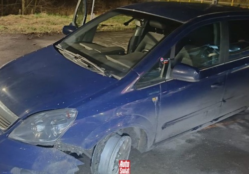 Przyjechała z Czech do Polski... na felgach. Miała 3 promile. 