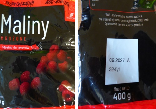 Uwaga na mrożone maliny! Wykryto Salmonellę – produkt pilnie wycofywany z rynku