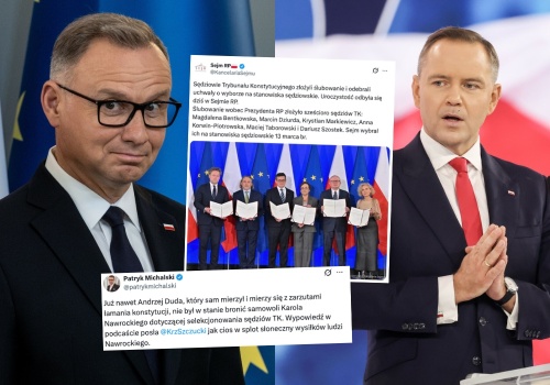 Andrzej Duda krytykuje Nawrockiego za wybieranie sobie od kogo przyjmie ślubowanie, a od kogo nie