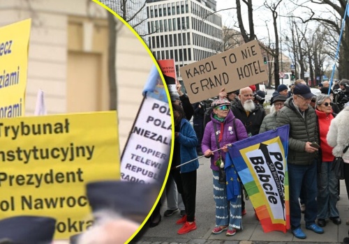 Napięta sytuacja po ślubowaniu sędziów TK. Na miejscu zgromadziły się tłumy