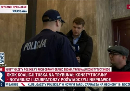 Dziennikarze Niezalezna.pl i Republiki chcą porozmawiać z notariuszem od ślubowania. Nasłano na nich policję!