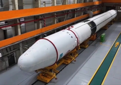 Nowa rakieta Rosji w pozycji do startu