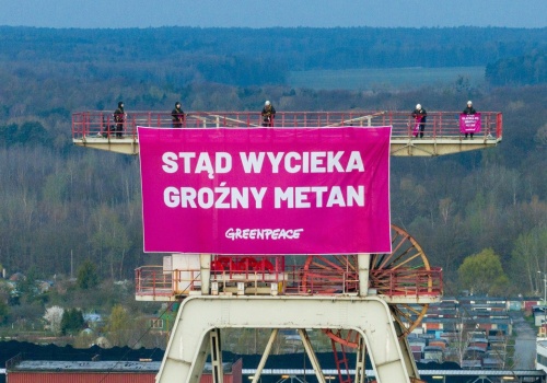 Aktywiści okupowali kopalnię JSW. Greenpeace protestuje przeciw emisjom metanu