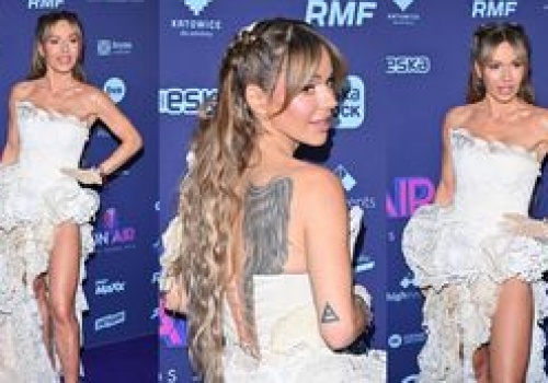 Doda eksponuje tatuaże i długie nogi w koronkowej kreacji z rozcięciem podczas rozdania nagród (ZDJĘCIA)