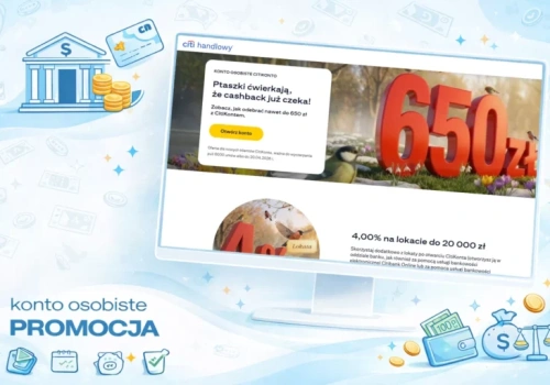Citi Konto 650 zł bonusu – Promocja z kontem osobistym
