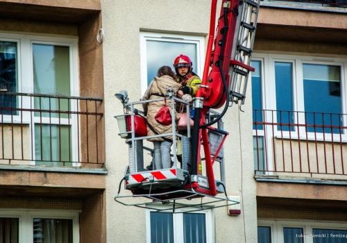 Pożar w hotelu przy szpitalu w Łomży