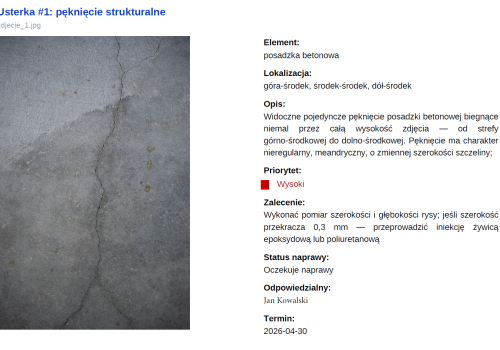 Zrobiłem apkę z AI, które zamienia zdjęcia usterek w raport PDF w parę kliknięć