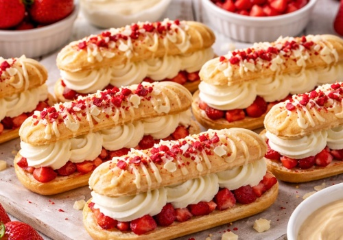 Deser, który zachwyca. Eklerki z kremem z białej czekolady