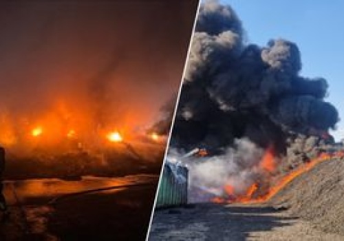 Gigantyczny pożar na Pomorzu. Strażacy wciąż walczą