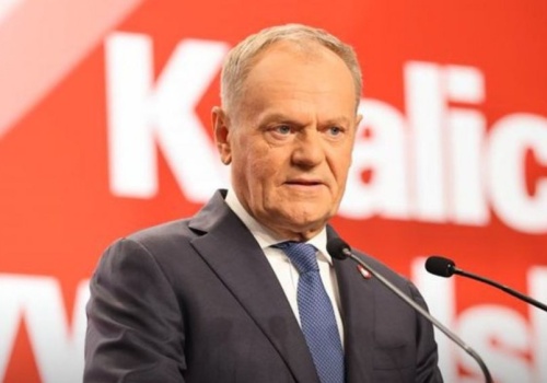 Tusk na konwencji KO o tzw. piątce Putina. 