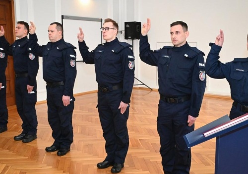 Nowi funkcjonariusze rzeszowskiej policji złożyli ślubowanie