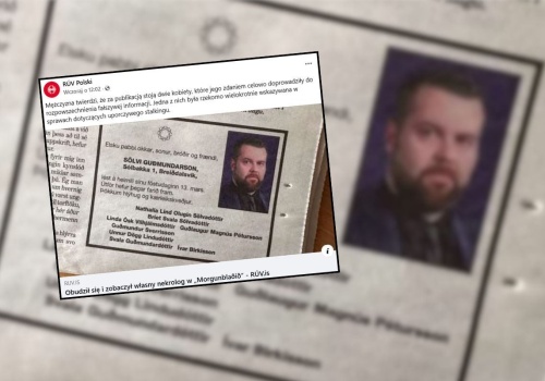 Żył, a gazeta opublikowała jego nekrolog. Wpadka islandzkiego dziennika