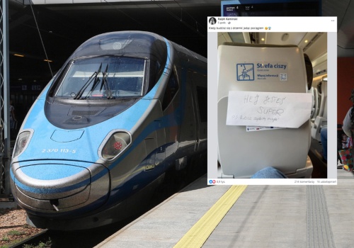 Uciął sobie drzemkę w pociągu. Po przebudzeniu zobaczył taką wiadomość