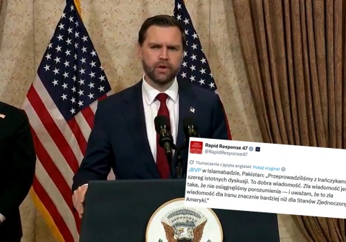 Wiceprezydent USA ogłosił, że rozmowy pokojowe z Iranem zostały zerwane i to dla nich zła wiadomość