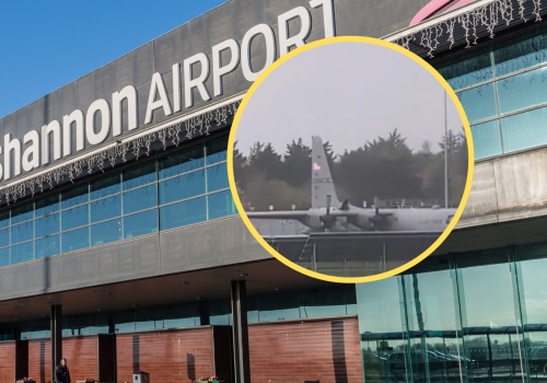 Wdarł się na lotnisko w Irlandii. Siekierą uderzał w wojskowy samolot USA