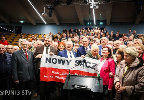Marek Jakubiak w Nowym Sączu. Ostre słowa, bezpośrednie spotkanie i pytania z sali