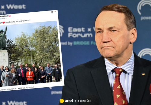 Radosław Sikorski reaguje na wpis o Viktorze Orbanie. 