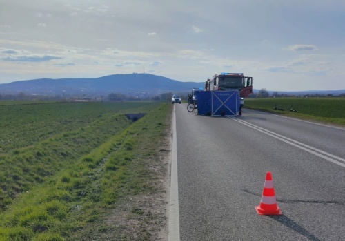 Śmierć rowerzysty na drodze