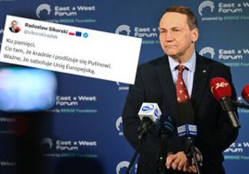 Sikorski zareagował na zdjęcie polityka PiS. 