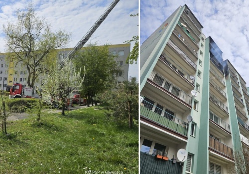 Pożar mieszkania w Gliwicach. Trzy osoby zabrane do szpitala