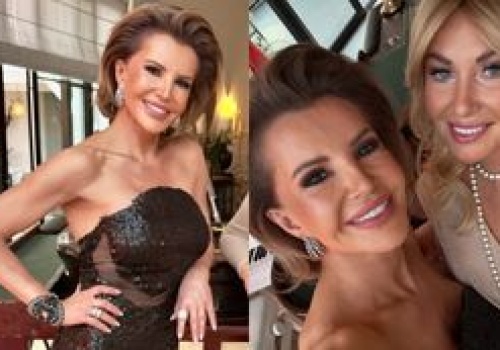 Joanna Racewicz w fikuśnym wdzianku bawi się na 50. urodzinach żony Modesta Amaro. Fajna imprezka? (ZDJĘCIA)