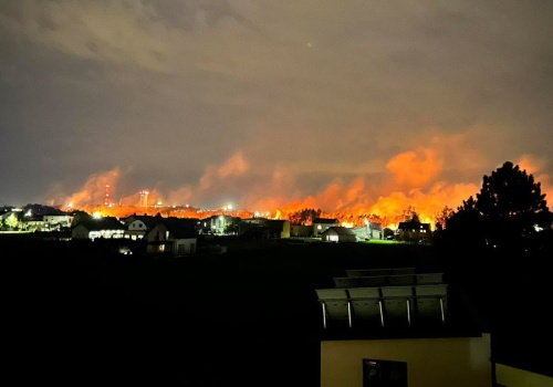 Pożar strawił 11 hektarów. Płonienie i dym widać z daleka. Strażacy walczą z żywiołem