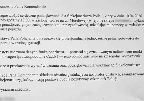 Zielona Góra. To mały gest, ale bardzo cieszy