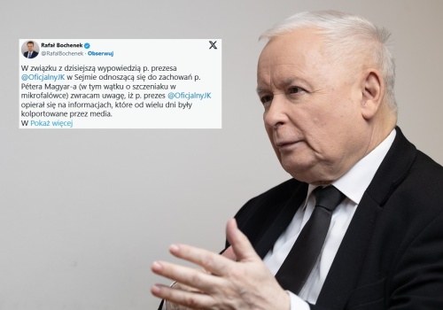 Bochenek broni prezesa Kaczyńskiego po pomyłce