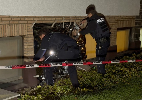 Białą zamrażarkę opieczętowano policyjnymi taśmami. Podejrzenia jednoznaczne