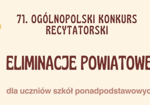 Szansa dla młodych talentów. Przed nami eliminacje powiatowe 71. Ogólnopolskiego Konkursu Recytatorskiego
