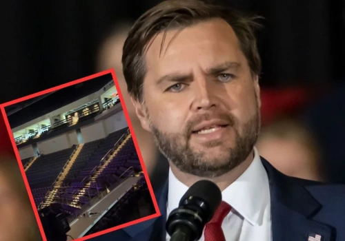 Nagranie z pustej hali szybko obiegło sieć. Garstka ludzi na spotkaniu z J.D. Vancem