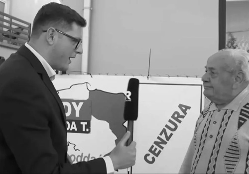 Policja nachodziła go za baner 