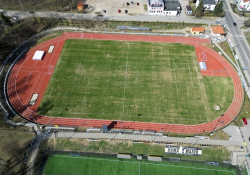 Nowy stadion w Mrągowie. Byliśmy tam przed otwarciem