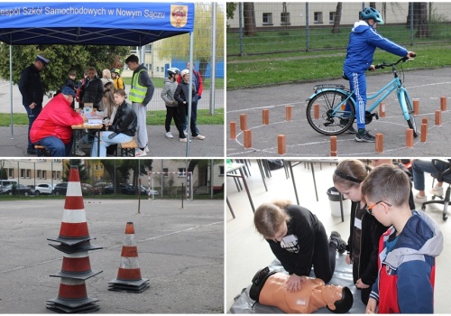 Dzieci i młodzież mierzą się z teorią i praktyką. Trwa Turniej o bezpieczeństwie w ruchu drogowym w Nowym Sączu