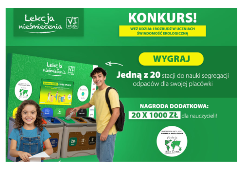VI edycja „Lekcji Nieśmiecenia”! Konkurs z nagrodami dla placówek i nauczycieli