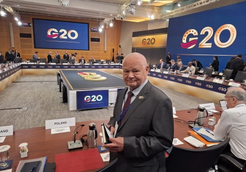 Prezes NBP na spotkaniu G20. 