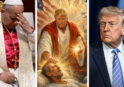 Donald Trump jak Pan Jezus. „Najwyraźniej dawno nie widział lekarza”