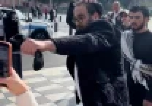 Żyd udaje że został zaatakowany obok policji