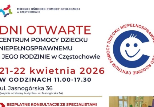 21-22 kwietnia Dni Otwarte Centrum Pomocy Dziecku Niepełnosprawnemu i Jego Rodzinie