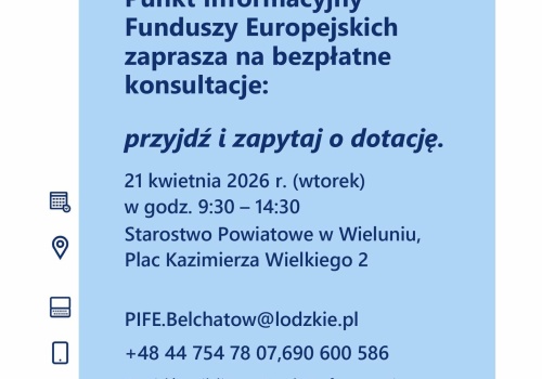 Już we wtorek w Wieluniu darmowe konsultacje na temat pozyskiwania unijnych dotacji
