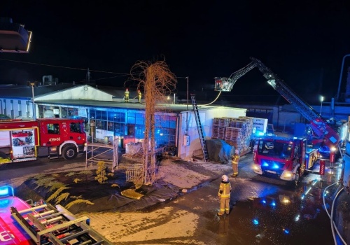 Gręboszów: Nocny pożar w zakładzie produkcyjnym