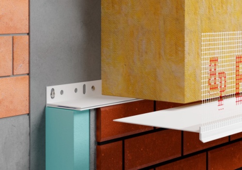 NOWOŚĆ BELLA PLAST: BP30S 100 mm - 250 mm - listwa PVC startowa z siatką, regulowana