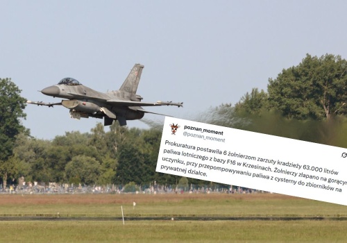 Sześciu byłych żołnierzy usłyszało zarzuty za podwędzenie paliwa do F-16