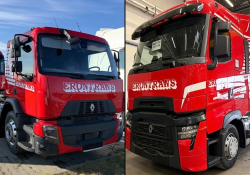 Dwa nowe ciągniki różniące się masą o 2,5 tony – nietypowy odbiór Erontransu