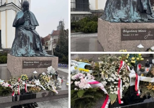 Wandalizm w centrum Mławy. Zniszczono pomnik Jana Pawła II, jest reakcja władz