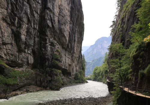 Dotkniesz skał obiema rękami naraz. Wygląda jak Jurassic World, albo Słowacki Raj na sterydach