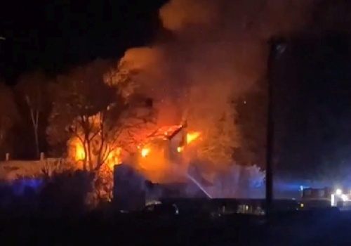 Poważny pożar koło Nałęczowa. Budynek mieszkalny cały w ogniu