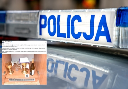 Włamał się do plebanii i zaczął pić wino. Potem był agresywny